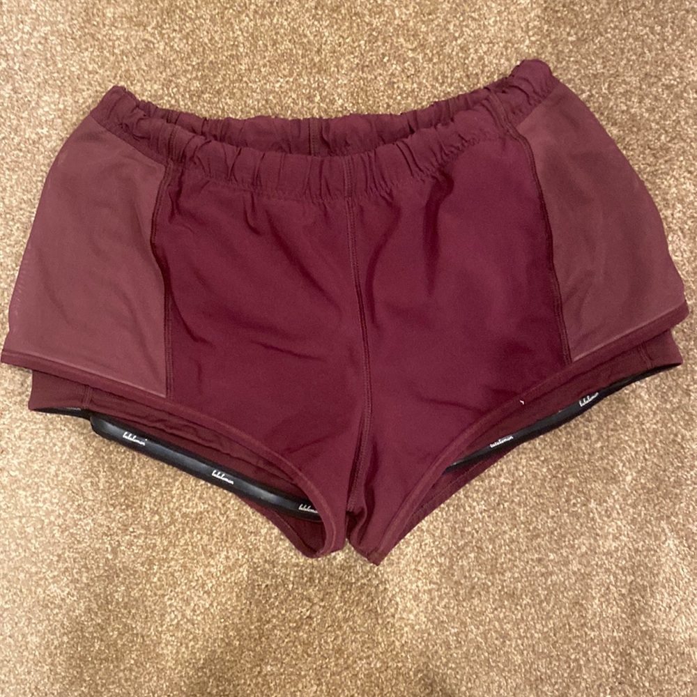 lululemon athletica Burgundy Athletic Shorts